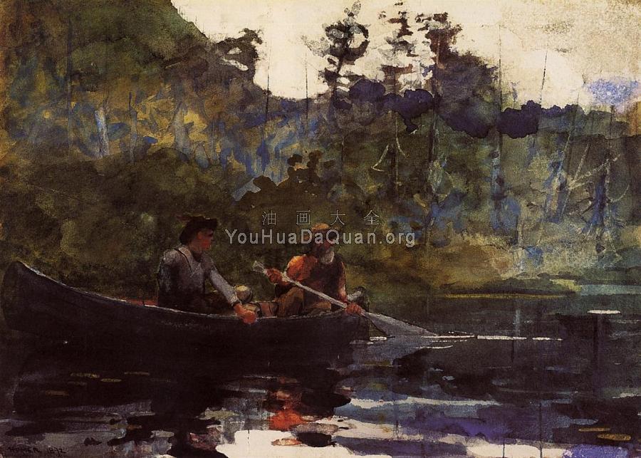 Canoeing in the Adirondacks - 温斯洛·荷默